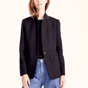 J.Crew Regent Blazer in Navy Wool Flannel Jacket SIZE 0